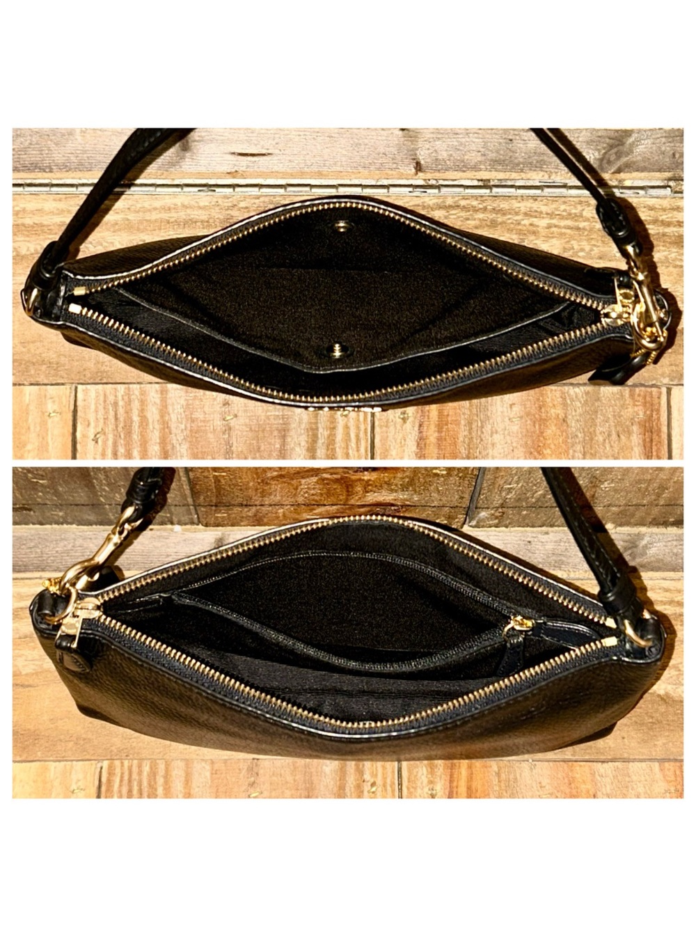 Coach. 4 Piece: Large Wristlet 25 with Free Eyeglasses, Bow Charm & Chain Strap. - Picture 12 of 16